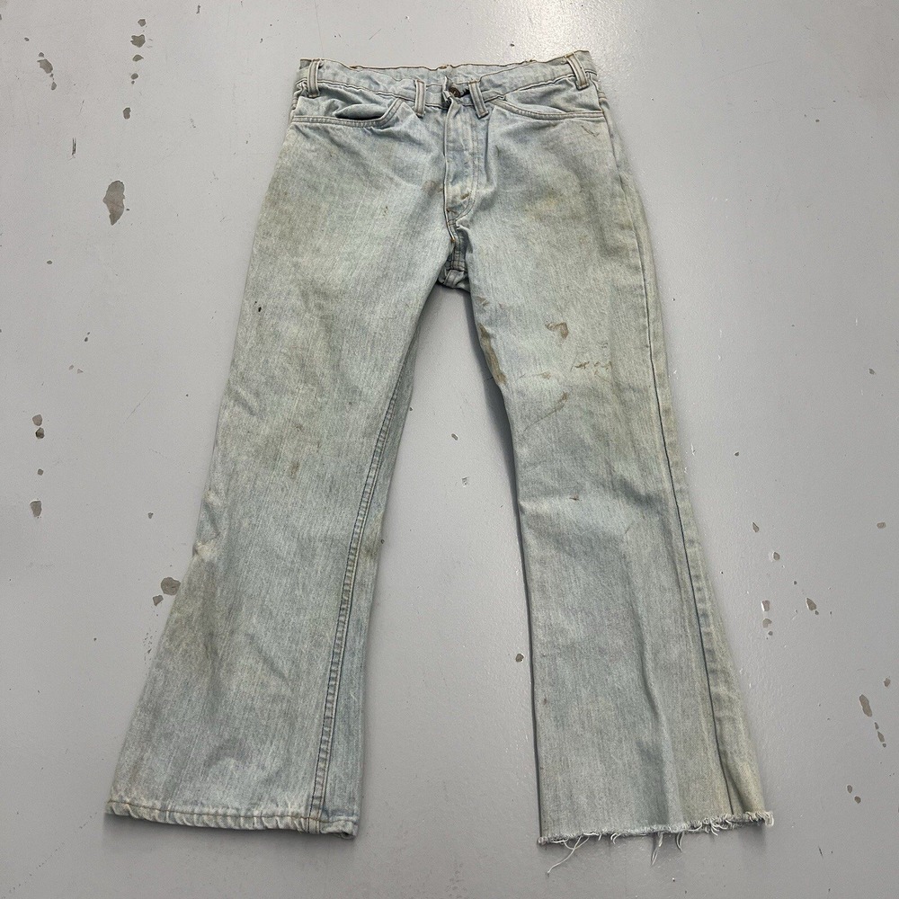 VTG Levis Orange Tab Jeans Hippy Flare Bellbottoms Light Wash 30x27